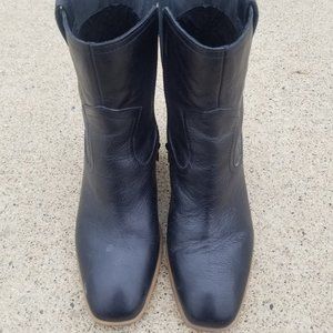 Zodiac Livie Black Block Heel Ankle Boots